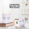 Hex Flip Timer with Mute Alarm Function Magnetic Time Management