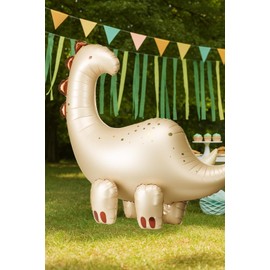 XXL Folienballon Dinosaurier Ballon Dinoparty Geburtstag Kindergeburtstag Mädchen Junge Geschenk Kinder süßer Dino Party Deko Größe ca. 95cm, Inkl. Trinkhalm
