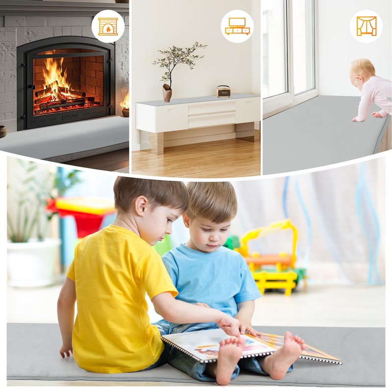 BALAPET Thick Memory Foam Fireplace Baby Proofing, 90x14 in Soft