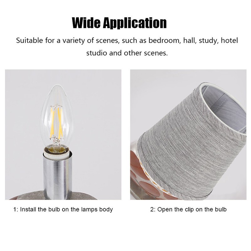 6Pcs Lampshade Modern Light Cover Fabric Inner Film European Style
