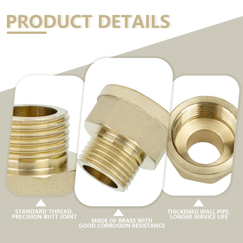 Bwintech 2 Pcs 3/4" Female to 1/2" Male BSP Thread