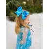 Wee Ones Girls' Sheer Iridescent and Grosgrain Overlay Hair Bow,