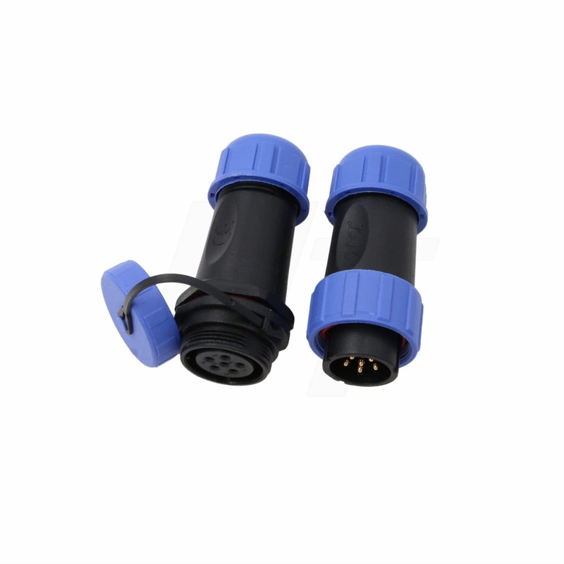 HangTon HE21 6 Pin Waterproof Connector Male Female Cable Plug