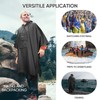PTEROMY Hooded Rain Poncho for Adult with Pocket, Waterproof Lightweight