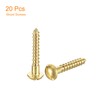 sourcing map Wood Screws M4 x 25mm Slotted Round Head