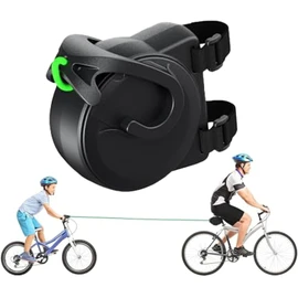 Liyquint Bike Towing System Rope for Parent Kid Towing Strap,Outdoor Riding Tow Ropes for Mountain Bikes， Elastic Retractable Bike Tow Rope Trailer Hitch Pull Traction Strapso (Black)