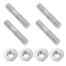SG Store 4 Sets M10 x 1.5 Double Exhaust Manifold Flange Bolts Stainless Steel 304 Compatible with Toyota Compatible with Nissan