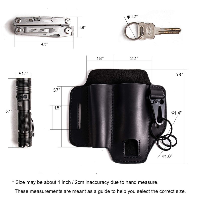 Gentlestache Leather Sheath for Leatherman Multitool - EDC Pocket Organizer