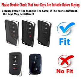 Yuebutor Key Fob Cover Case Compatible with Lexus ES NX GX RX UX LC LS UX Accessories Shell (Blue)