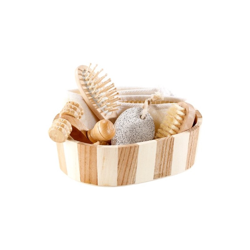 Newgen Medicals Wellness Set: 6-piece Bath Set made from Natural