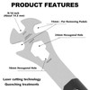 Oumers Pedal Spanner, Bike Pedal Wrench With Long Handle, 15mm