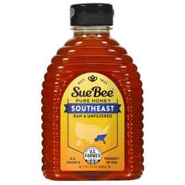 Sue Bee Regional Southeast Honey, Strained, Unfiltered USA Beekeeper-Owned Co-op, 24 oz (Packaging May Vary)