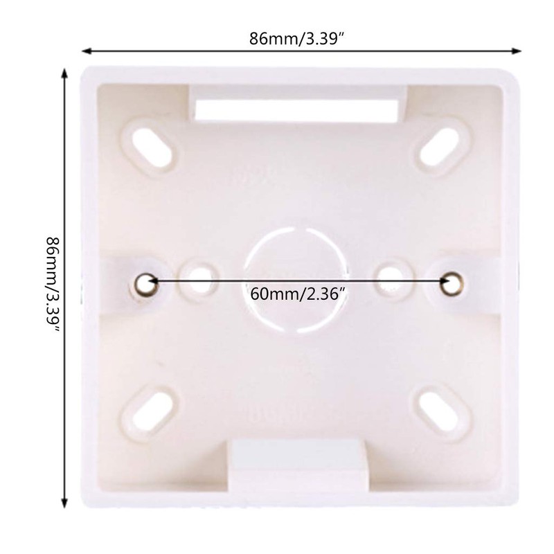 Buwei 86 x 86 PVC thickening junction box wall mount