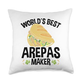 Arepa Making Colombian Snacks Arepas Grill Arepa Flour Throw Pillow