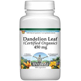 Dandelion Leaf (Certified Organic) - 450 mg (100 Capsules, ZIN: 517633) - 3 Pack