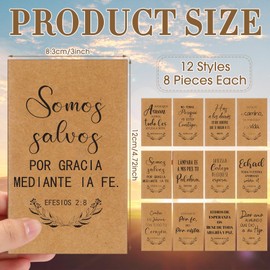 Thenshop 96 Pcs Spanish Christian Notebooks Gift Bulk Regalos Cristianos En Español Notebooks Religious Bible Verse Journal Christian Gift for Women Colleagues Family Office Graduation Supplies