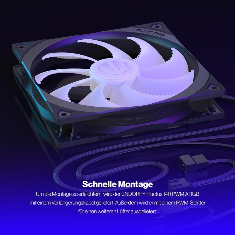 ENDORFY Fluctus 140 PWM ARGB, Standard PC Case Fan, 140