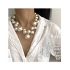 Chunky Pearl Necklace for Women Large Pearl Necklace White Big
