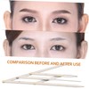 Mobestech 2pcs Second Generation Stainless Steel Eyebrow Ruler for Precise