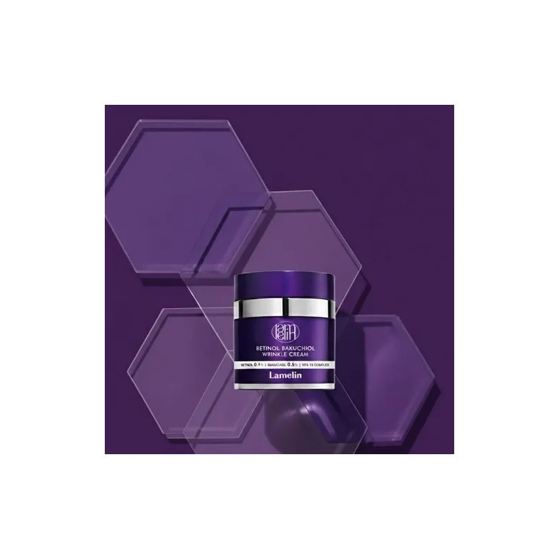 Crema Lamelin Facial Coreana con Retinol y Bakuchiol para Líneas