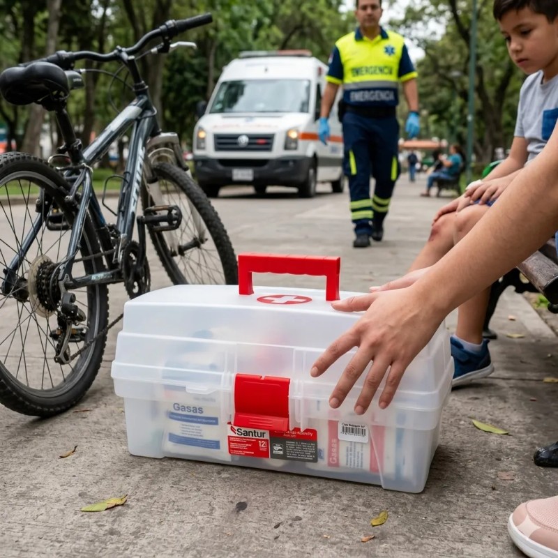 Botiquín Primeros Auxilios Plástico Transparente Vacío