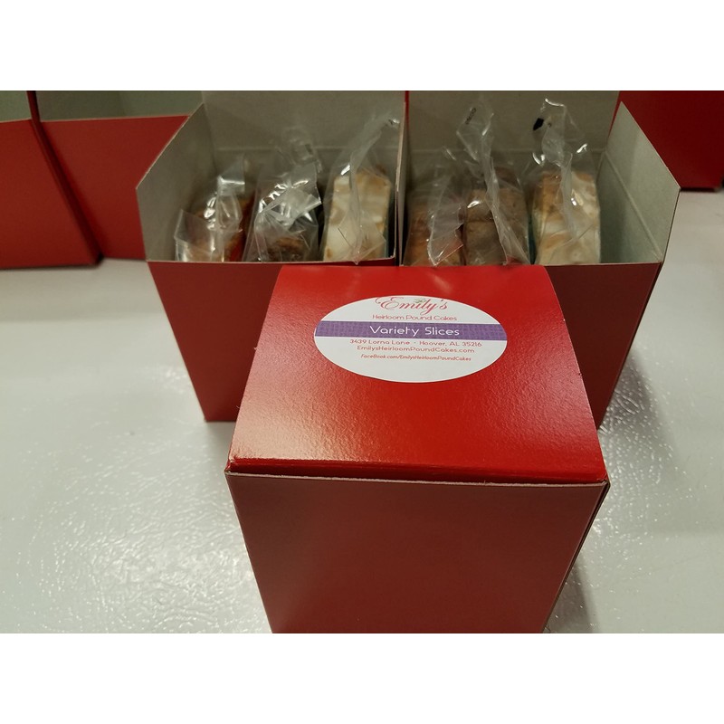 Emily's Heirloom Pound Cakes 3 Slice Variety Box