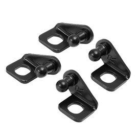 Motoforti Universal 10mm Car Ball Studs Mounting Brackets for Gas Struts Shocks with Screws, 35x26x20mm, Metal, Black, 4pcs