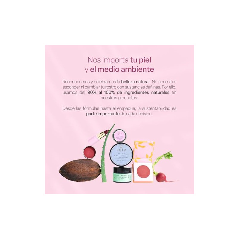 TEIA COSMETICOS Labial en Barra Hidratante con Ingredientes naturales -