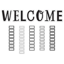 Teacher Created Resources Black and White Welcome Bulletin Board (TCR6805)