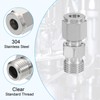 PATIKIL 1/4G x Φ1/4" 304 Stainless Steel Compression Tube Fitting,