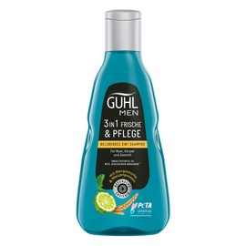Guhl Men 3 in 1 Fresh & Care Shampoo – Volume: 250 ml – For Hair, Body and Face – Hair Type: Normal