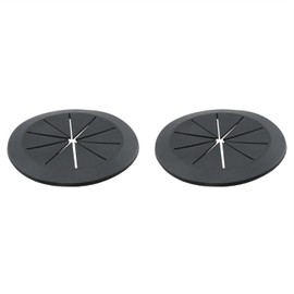 HJGarden 2PCS Black 60mm Desk Cord Grommets Wire Cable Hole Cover Flexible Desk Grommets Wire Cord Hole Cover Cable Organizer for Office PC Desk Cable Cord Cover Wiring Management and Protection
