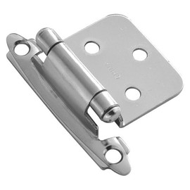 Hickory Hardware P144-26 2-3/16-Inch by 1-Inch Surface Self-Closing Hinge, Polished Chrome