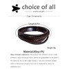Black Leather Bracelet for Men Magnetic-Clasp Braided Bracelet Multi-Layer Wrap
