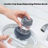 2026 Upgrade Comfort Grip Soap Dispensing Kitchen Scrub Brush, Non-Slip