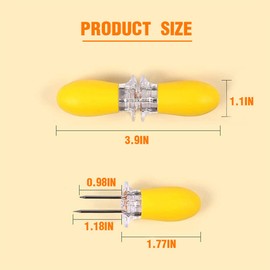 SJBAUTYO 5 Pairs Corn Cob Holder, Corn on the Cob Skewers, Corn Cob Barbecue Accessories, Stainless Steel Needle Kebab Skewers, Food Fruit Forks