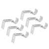6PCS Curtain Rod Brackets Iron Adjustable Window Curtain Rod Support