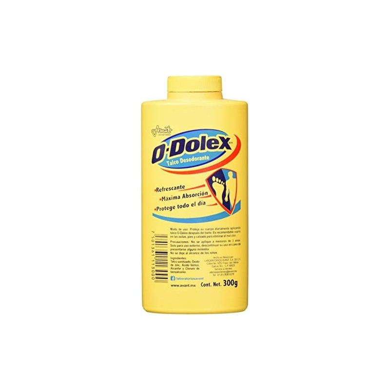 Odolex Talco Desodorante, 300 G, Pack of 1