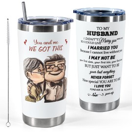 CHLJAR Gifts for Him - You and Me WE GOT THIS Thank You Gift Idea for Husband, Romatic gifts for Him, Anniversary Presents - Stainless Steel Tumbler 20oz