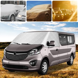 Roadtime Car Windscreen Cover Replacement Wrap Cover for Renault Master 2010-2023, Windscreen Sun Protection, Windscreen Cover Blackout, Blocks UV Rays, Dust, Weatherproof