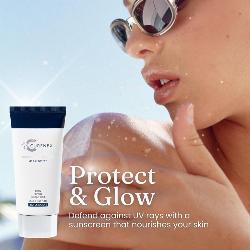 CURENEX Daily Sheer Sunscreen SPF50+ PA++++ provides comprehensive protection against