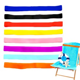 Pack of 8 Beach Towel Holder Clips, Stretchy Towel Straps for Beach Chairs, Colourful Towel Straps, Beach for Beach Chairs, Pool, Swimming Holidays, Beach Accessories