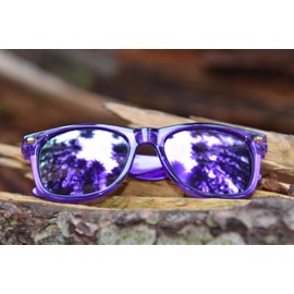 Retroxic Sunglasses for Men and Women, purple crystal