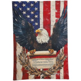 Memorial Day Garden Flag, 12x18in American Eagle Double Sided Patriotic USA 4th of July Independence Day Veteran Garden Flag Perfect Yard Outdoors Decorations