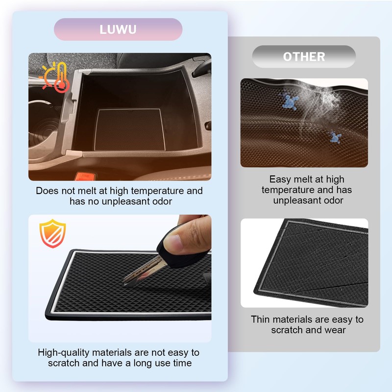 Center Console Liners Mats Compatible with 2025 Kia K4 Accessories