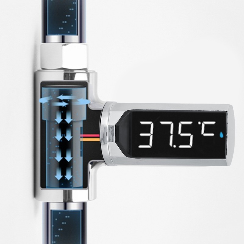 Waterproof LED Water Thermometer Visible Gauge Sensor 360 Degree Rotation