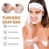 2PCS Wormeer Turmeric Soap Bar, Tumeric Soap for Face &