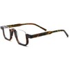 HEPIDEM Matte Multicolor Acetate Glasses Frame Women,Semi Rimless Round Optical