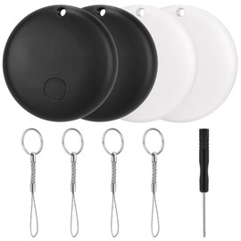 LOSHALL 2/4 Pack Smart Tags Item Finders Works with Apple Find My (iOS Only), Tracker Tag Item Locator for Key, Luggage, Backpack, Wallet, Pet (2 White + 2 Black)