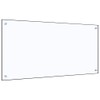 vidaXL Kitchen Backsplash, 39.4"x19.7" Transparent Tempered Glass Back Wall, Heat